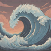 Tsunami-Sticker Aufkleber (Vorderseite)