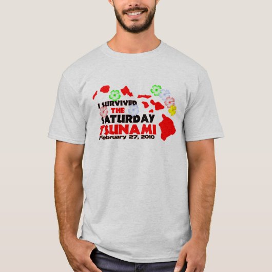 Tsunami-Überlebender (2 mit Seiten versehen) T-Shirt (Vorderseite)