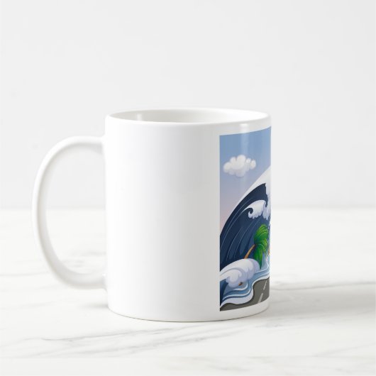 Tsunami Wave Coffee Tasse (Links)