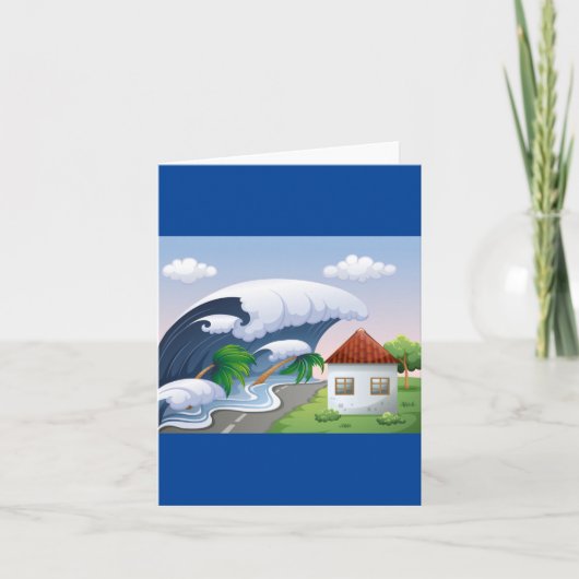 Tsunami Wave Karte (Vorderseite)