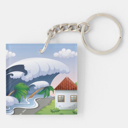 Tsunami Wave Schlüsselanhänger (Rückseite)
