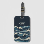 Tsunami Waves Gepäckanhänger (Vorderseite Vertikal)