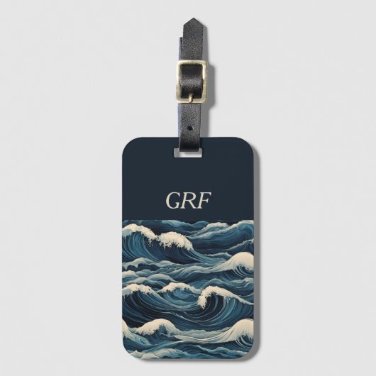 Tsunami Waves Gepäckanhänger (Vorderseite Vertikal)