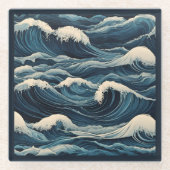 Tsunami Waves Glasuntersetzer (Vorderseite)