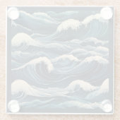Tsunami Waves Glasuntersetzer (Rückseite)