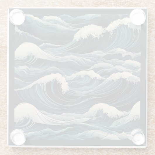 Tsunami Waves Glasuntersetzer (Rückseite)