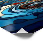 Tsunami-Welle Poster (Ecke)