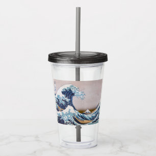 Tsunami-Welle vor Kanagawa Japan von Hokusai Acryltrinkbecher
