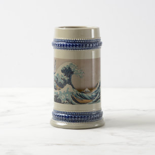 Tsunami-Welle vor Kanagawa Japan von Hokusai Bierglas