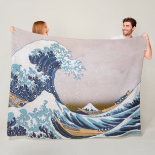 Tsunami-Welle vor Kanagawa Japan von Hokusai Fleecedecke