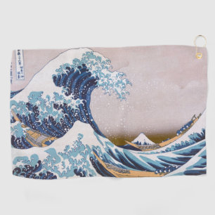 Tsunami-Welle vor Kanagawa Japan von Hokusai Golfhandtuch