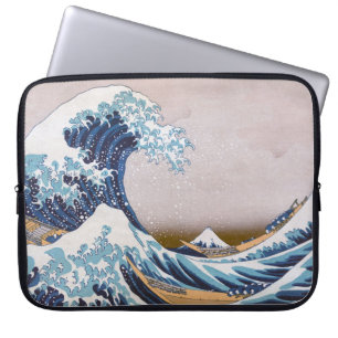 Tsunami-Welle vor Kanagawa Japan von Hokusai Laptopschutzhülle