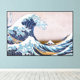 Tsunami-Welle vor Kanagawa Japan von Hokusai Leinwanddruck