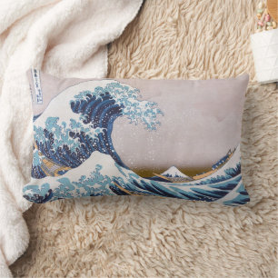 Tsunami-Welle vor Kanagawa Japan von Hokusai Lendenkissen