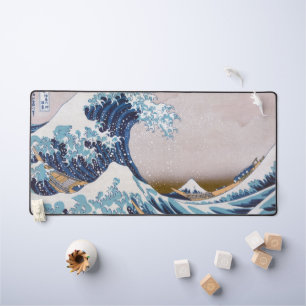 Tsunami-Welle vor Kanagawa Japan von Hokusai Schreibtischunterlage