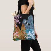 Tsunami-Wellen von Kirschbäumen mit Pandas Tote-Be Tasche (Von Nahem)