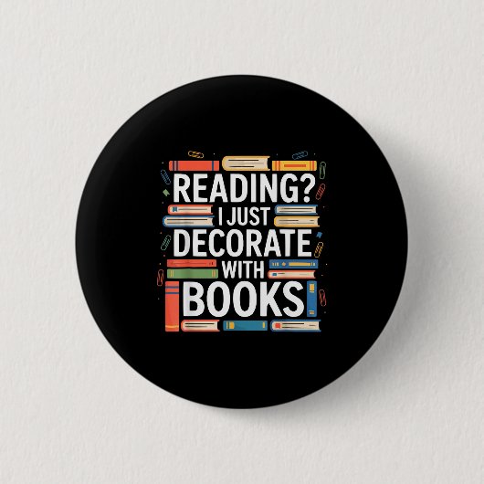 Tsundoku-Definition Bibliophile buchliebend Bücher Button (Vorderseite)