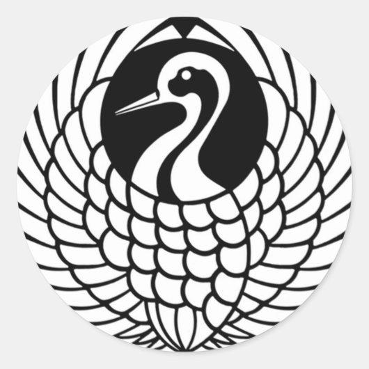 Tsuru Crane Aufkleber (Vorderseite)