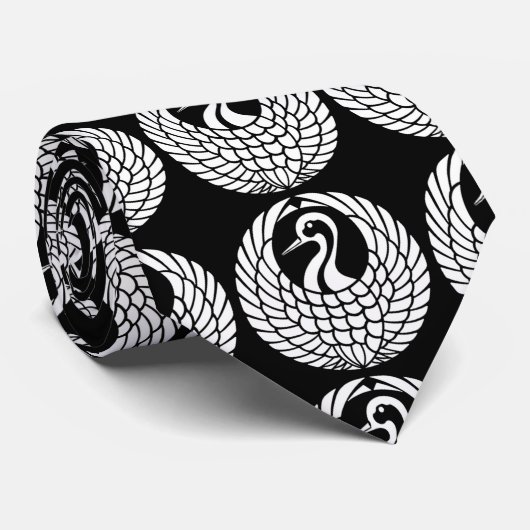 Tsuru Crane Krawatte (Gerollt)