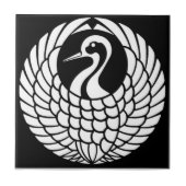 Tsuru Crane tile Fliese (Vorderseite)