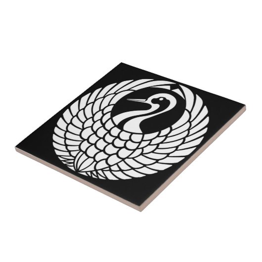 Tsuru Crane tile Fliese (Seite)