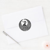 Tsuru Mon Runder Aufkleber (Umschlag)