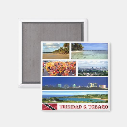 TT003 TRINIDAD und TOBAGO, Mosaik, Amerika,Kühlsch Magnet (Vorderseite/Rückseite)