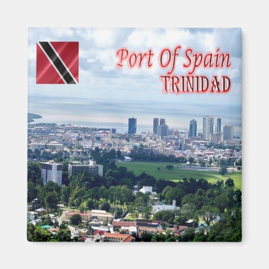 TT004 TRINIDAD, Hafen von Spanien, Kühlschrank Magnet (Vorne)