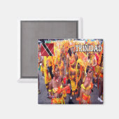 TT006 TRINIDAD, Trinidad Tobago, Karneval, Kühlsch Magnet (Vorderseite/Rückseite)