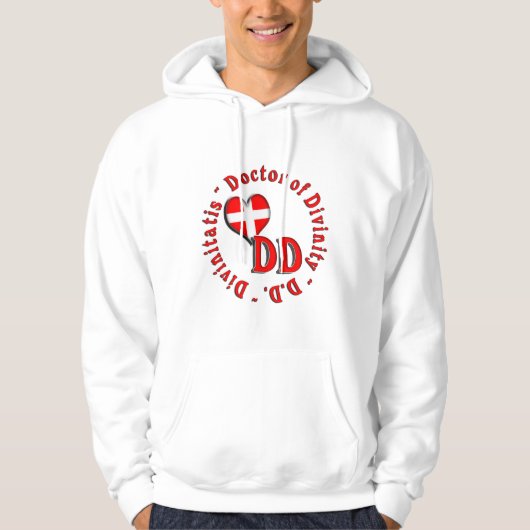 TT CIRCULAR ACRONYM LOGO DOKTOR DER DIVINITÄT HOODIE (Vorderseite)