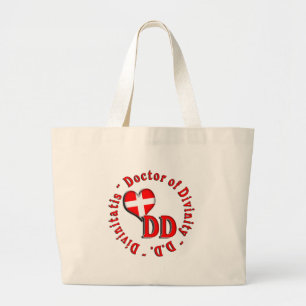 TT CIRCULAR ACRONYM LOGO DOKTOR DER DIVINITÄT JUMBO STOFFBEUTEL