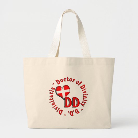TT CIRCULAR ACRONYM LOGO DOKTOR DER DIVINITÄT JUMBO STOFFBEUTEL (Vorne)