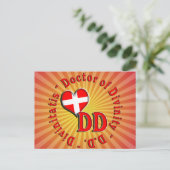 TT CIRCULAR ACRONYM LOGO DOKTOR DER DIVINITÄT POSTKARTE (Stehend Vorderseite)