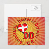 TT CIRCULAR ACRONYM LOGO DOKTOR DER DIVINITÄT POSTKARTE (Vorne/Hinten)