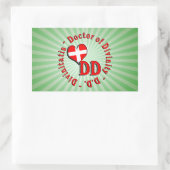 TT CIRCULAR ACRONYM LOGO DOKTOR DER DIVINITÄT RECHTECKIGER AUFKLEBER (Tasche)
