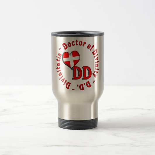 TT CIRCULAR ACRONYM LOGO DOKTOR DER DIVINITÄT REISEBECHER (Mittel)