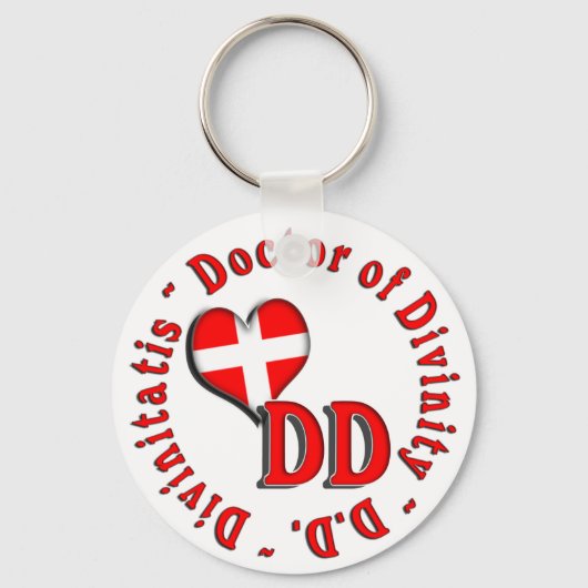 TT CIRCULAR ACRONYM LOGO DOKTOR DER DIVINITÄT SCHLÜSSELANHÄNGER (Vorderseite)