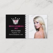 TT-Diamant Bliss-Rosazebra-Leopard-Foto-Karte Visitenkarte (Rückseite)