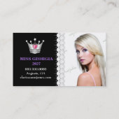 TT-Diamant Blisslila Zebra-Leopard-Foto-Karte Visitenkarte (Rückseite)