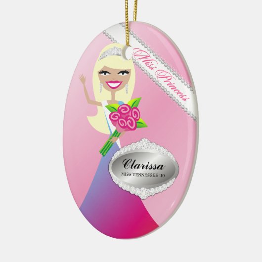TT-Fräulein Prinzessin Blonde Custom Foto Keramikornament (Links)