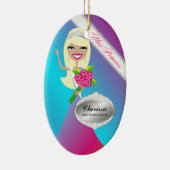 TT-Fräulein Prinzessin Blonde Custom Foto Keramikornament (Rechts)