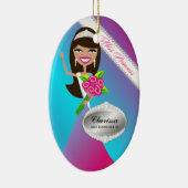 TT-Fräulein Prinzessin Brunette Custom Foto Keramikornament (Rechts)