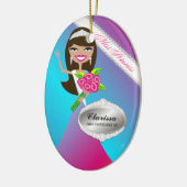 TT-Fräulein Prinzessin Brunette Custom Foto Keramikornament (Links)