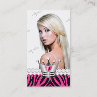 TT-Perfekte Prinzessin Pink Zebra Diamonds Visitenkarte