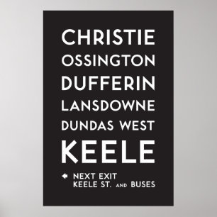TTC - Bloor-Danforth Christie Plakat