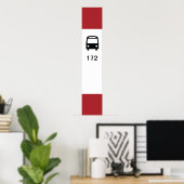 TTC Bus Stopp Poster mit individualisierbarer Rout (Heimbüro)