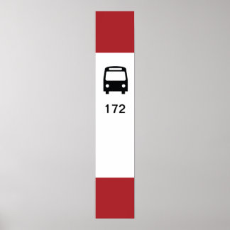 TTC Bus Stopp Poster mit individualisierbarer Rout