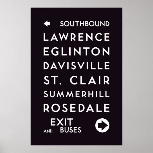 TTC - Poster für südliche Bahnhöfe (Vorne)