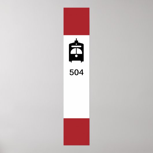 TTC Streetcar Stopp Poster mit Personalisierter Ro (Vorne)