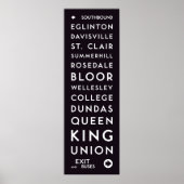 TTC - Südliche Stationen Langes Poster (Vorne)